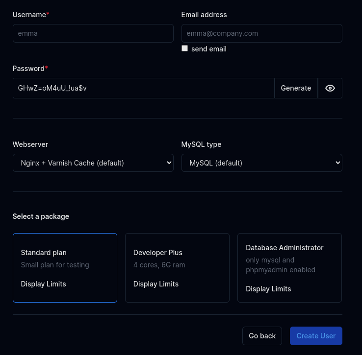 add new user hitechadmin