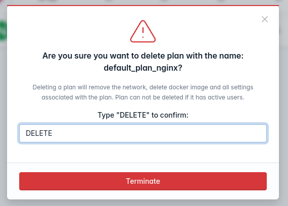hitechadmin delete plan step 2