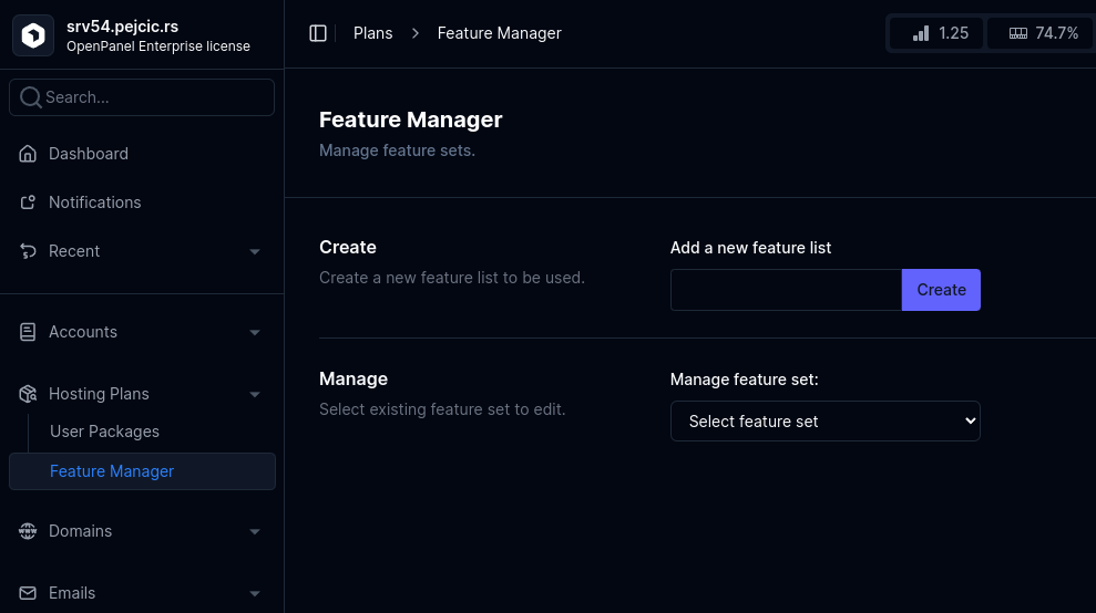hitechadmin features
