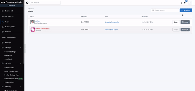 hitechadmin users add new