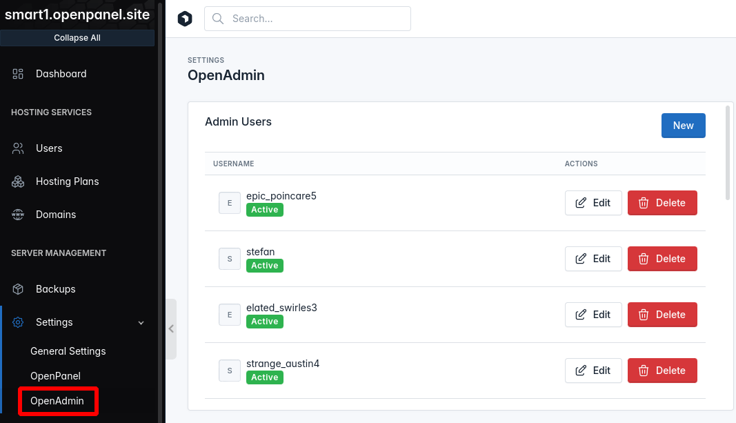 hitechadmin admin users