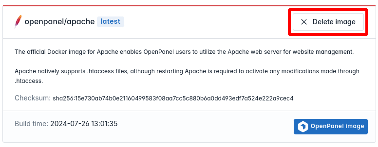 hitechadmin docker delete image step 1