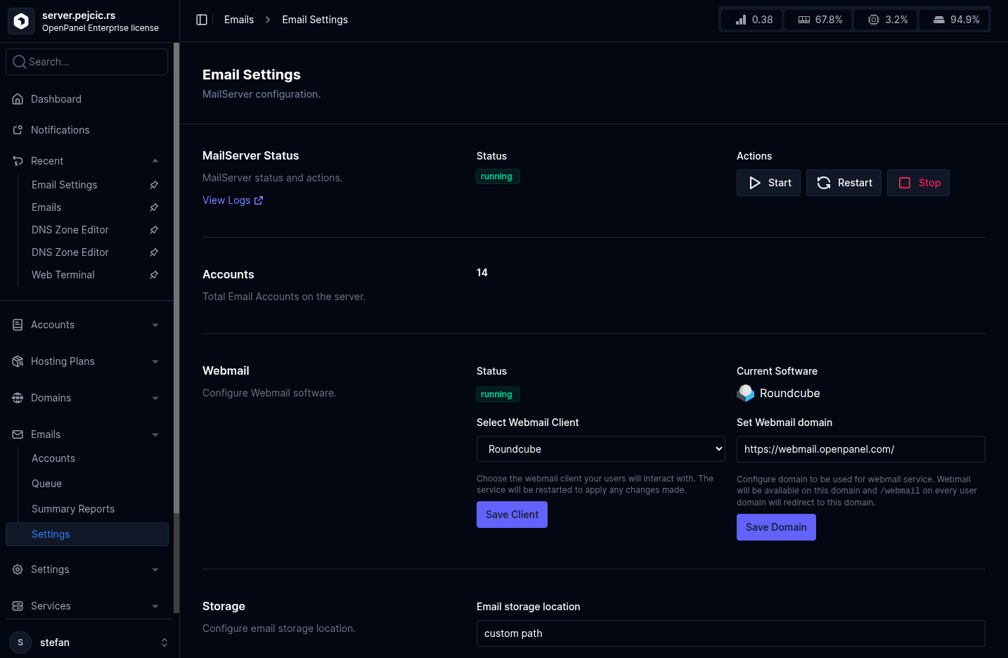 hitechadmin domains add