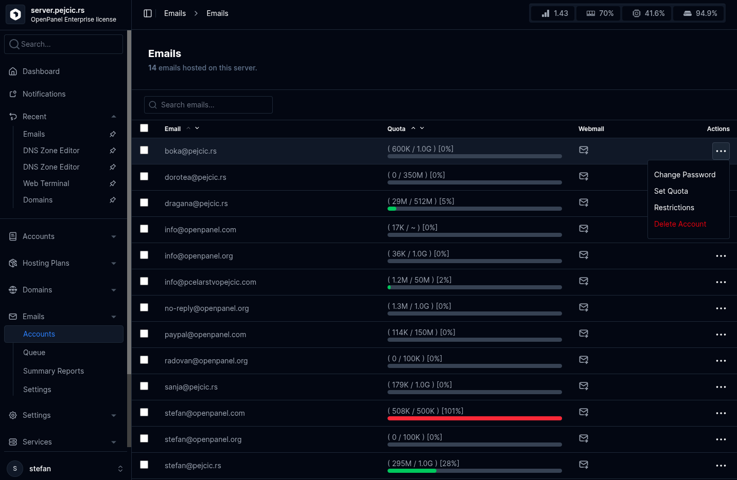 hitechadmin domains add