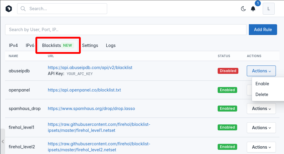 hitechadmin ufw ipsetblacklists