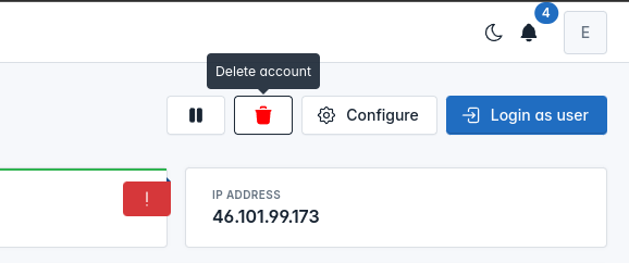 hitechadmin users delete step 1