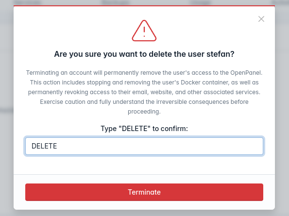 hitechadmin users deletes step 2