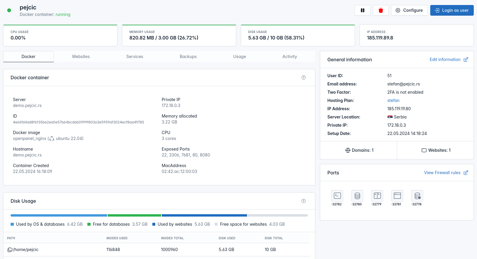 hitechadmin users single user view