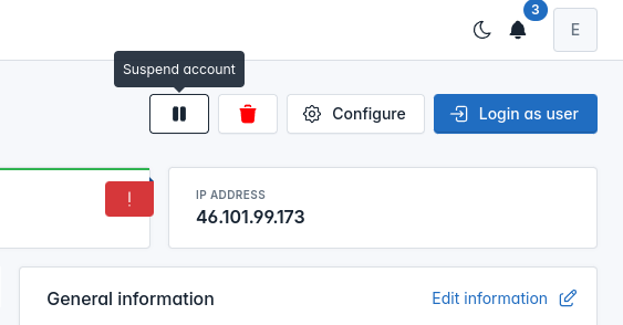 hitechadmin users suspend step 1