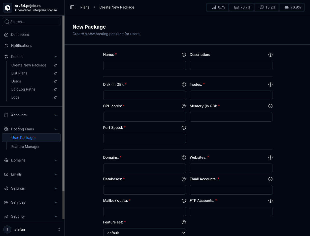 hitechadmin plans create