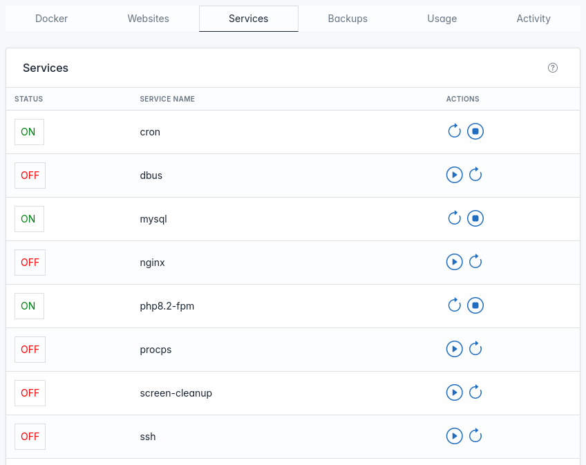 hitechadmin users single user view services tab