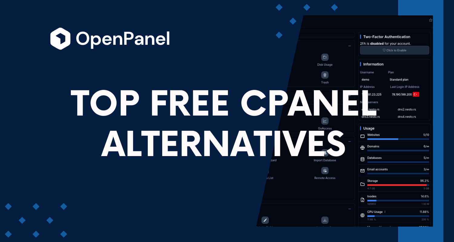 Top Free cPanel Alternatives You Should Try in 2026